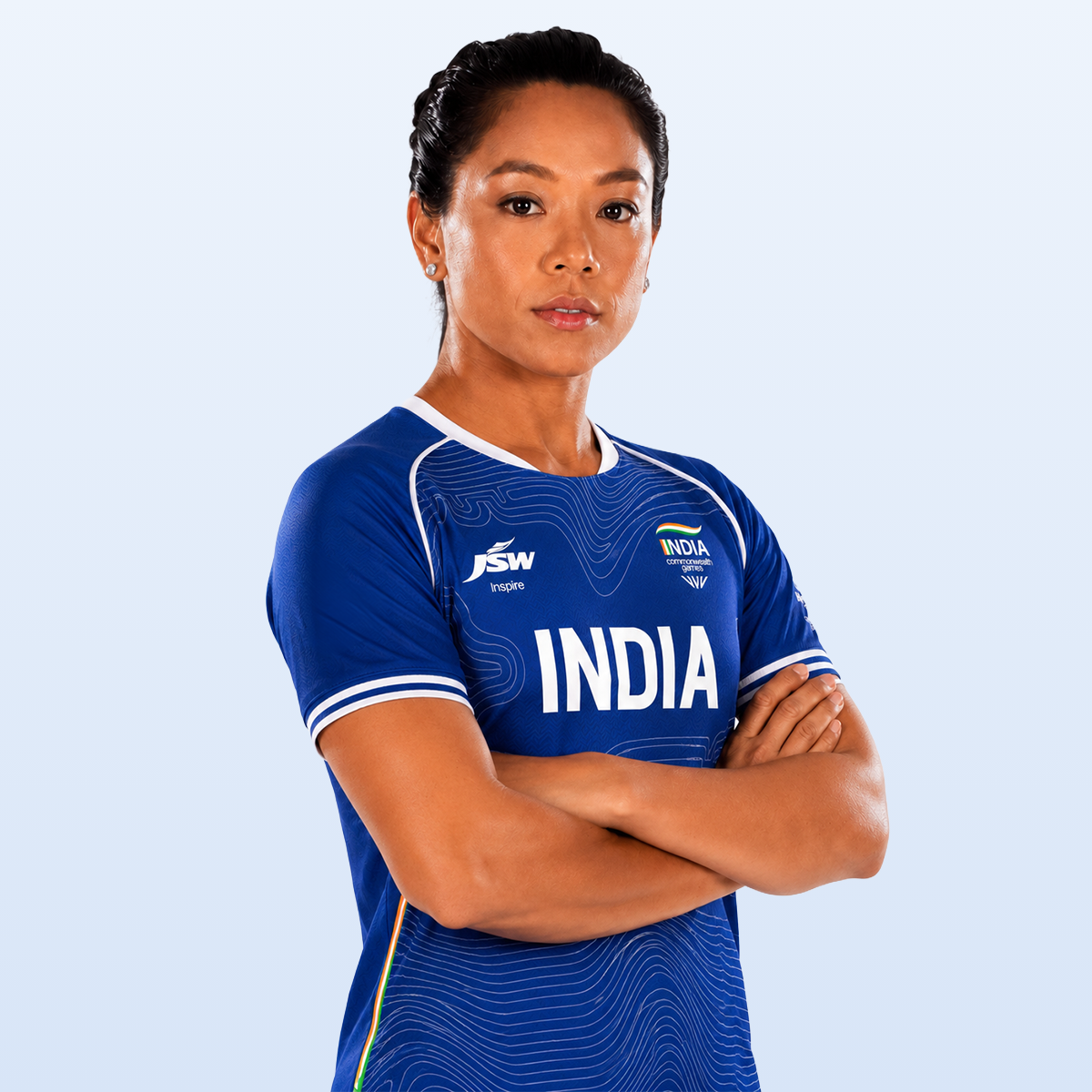 Mirabai Chanu in Team India kit