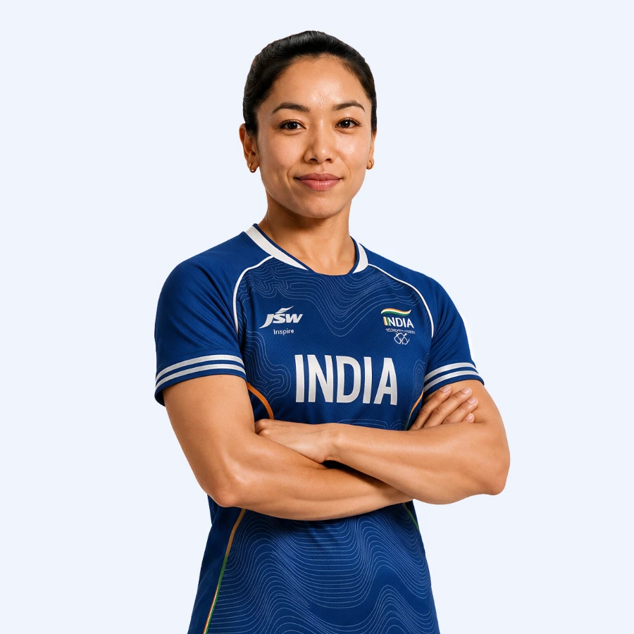 Mirabai Chanu in Team India kit